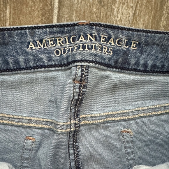 American Eagle Outfitters Dark Blue cut Ankle Jeans - Picture 2 of 9